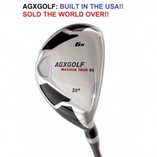 AGXGOLF MEN’S Edition, Magnum XS #6 HYBRID IRON (28 Degree) w/Free Head Cover: Available in Senior, Regular & Stiff flex - ALL SIZES. Additional Hybrid Iron Options!